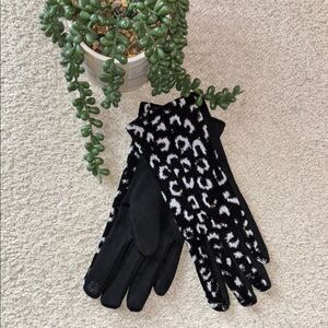 Stylish Black and White Gloves